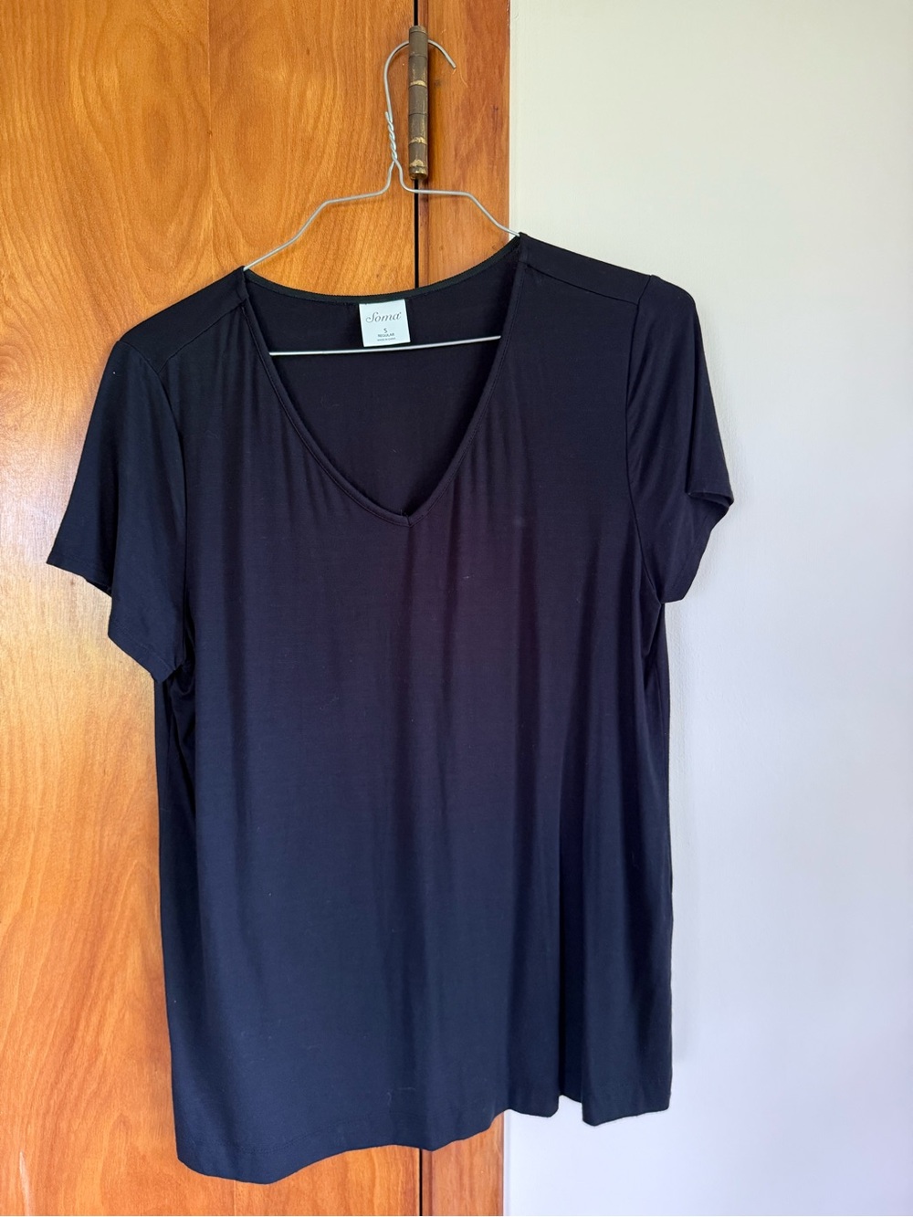 Soma Black V-Neck Short Sleeve Tee